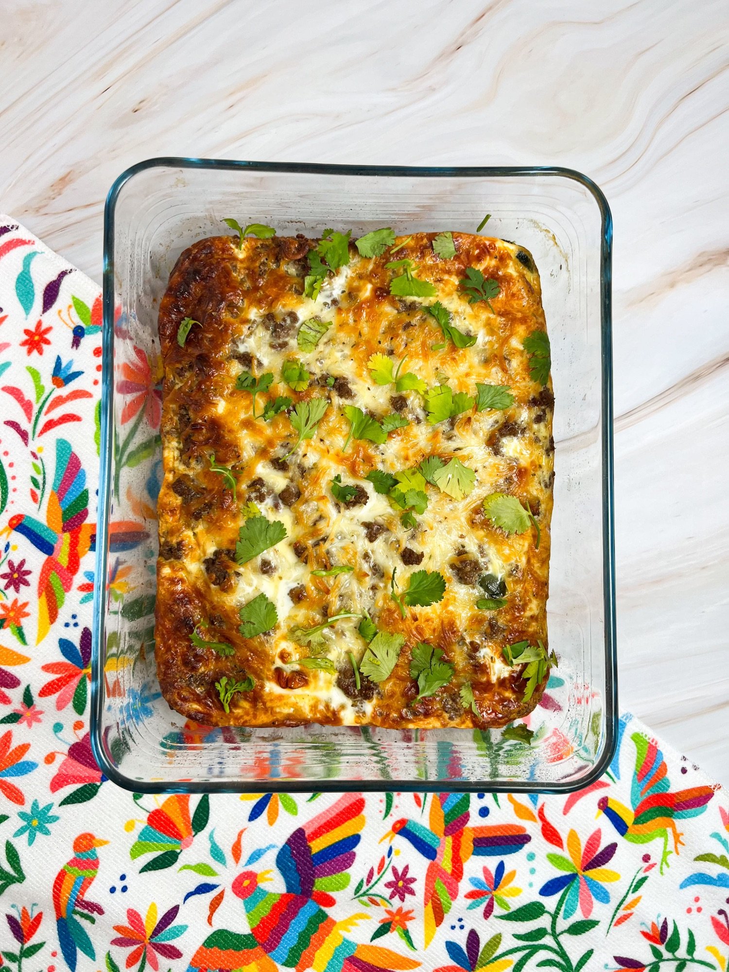 Ground Beef Chile Relleno Casserole Recipe | Grub and Glory