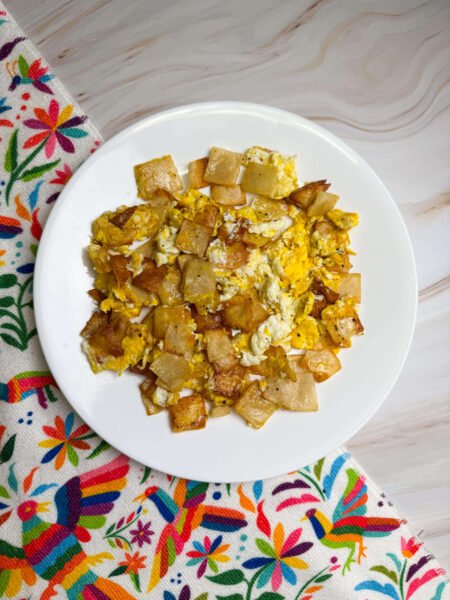 eggs and fried tortillas